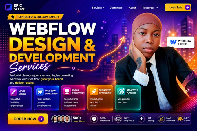 design and develop a custom webflow website