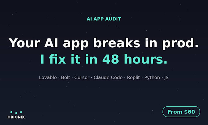 audit your app and ship it production ready in 48 hours