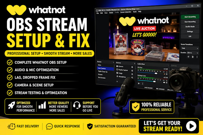 setup and optimize your whatnot live stream with obs and audio fix