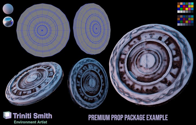 3d model and texture props
