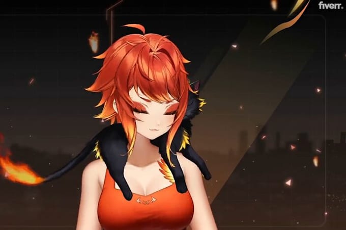 draw and rig 2d v tuber model live2d rigging vtuber design for streamer