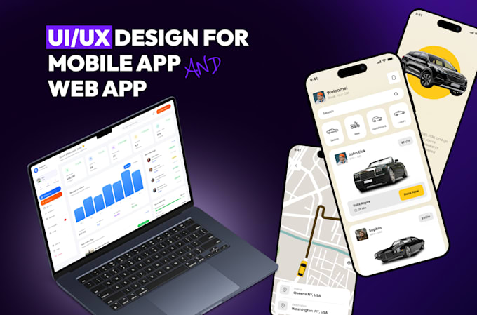 design mobile app and web app UI UX in figma
