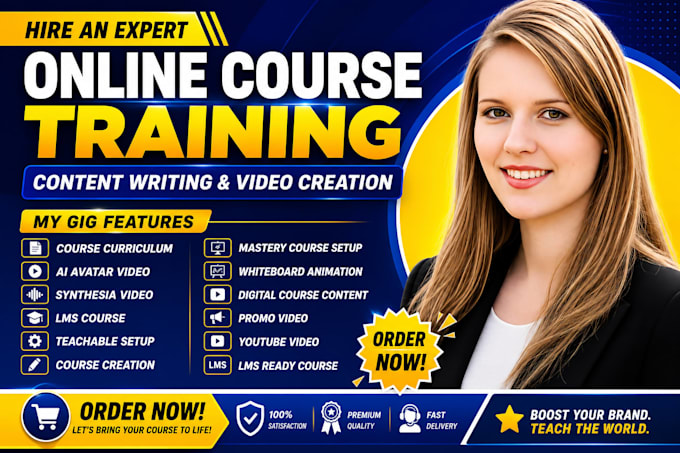 create course curriculum, scorm elearning courses, script and ai training videos