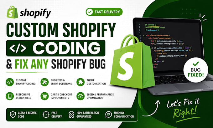 fix shopify errors shopify bug fix shopify expert shopify and custom design
