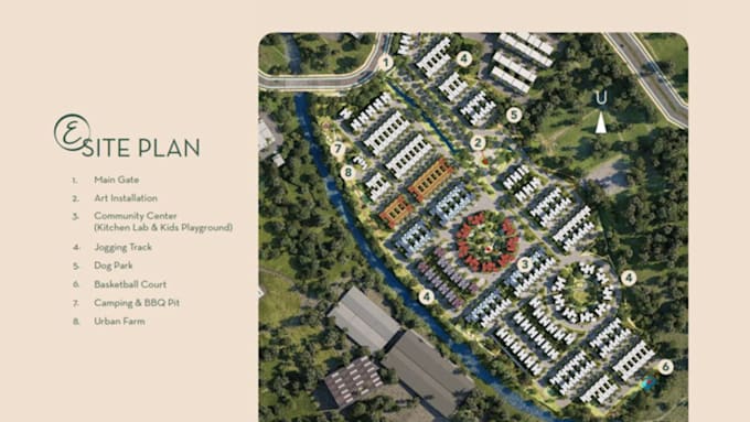 create architectural site plan or plot plan
