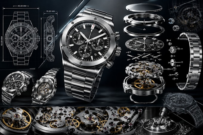 create custom watch cad designs and technical drawings for manufacturing