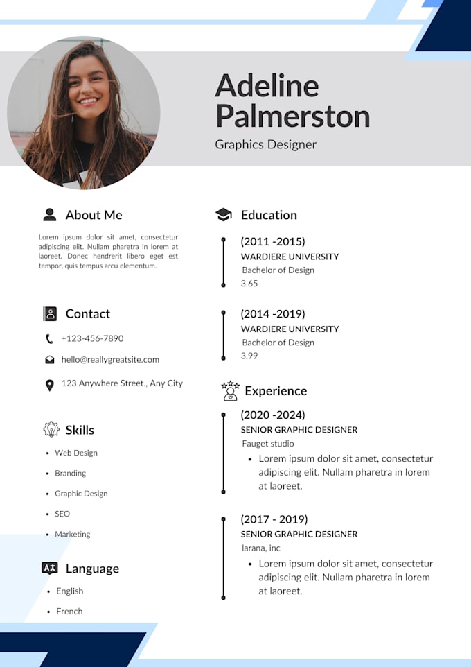 write a professional CV and resume for job applications