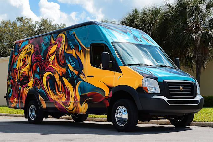 design printable car wrap, vehicle branding, van wrap luxury