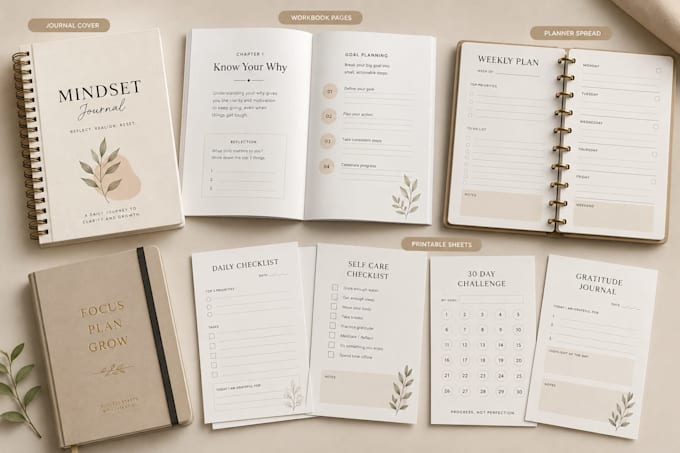 do coaching workbook, reflection journal, shadow work journal,self help workbook
