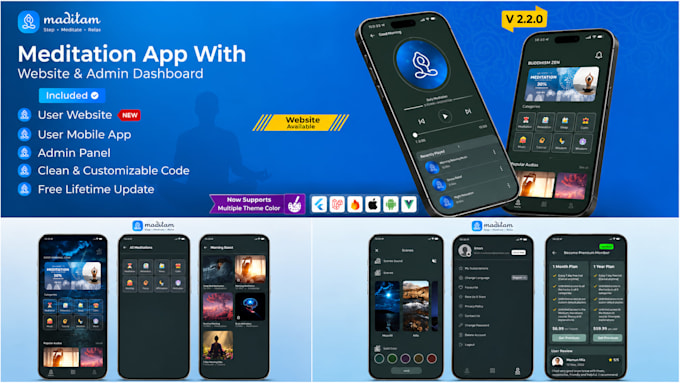 develop ios, android meditation app, sleep app, relaxation app, calm app
