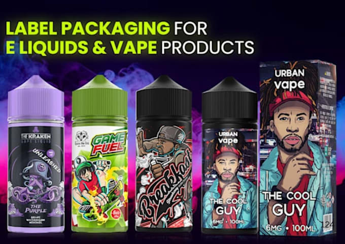 do professional vape e liquid cbd cannabis product packaging label box design