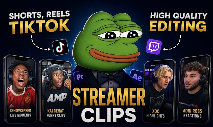 do professional streamer clipping and shorts editing