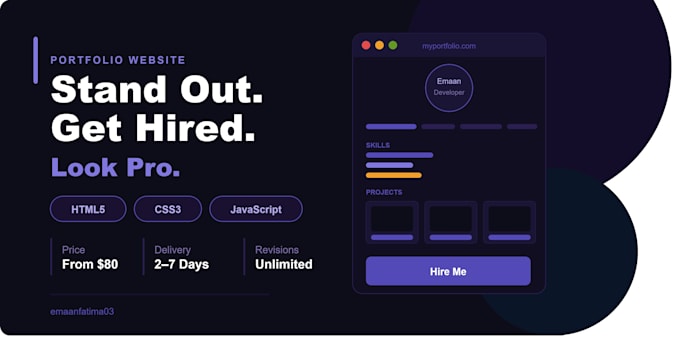 build a professional CV website to help you get hired