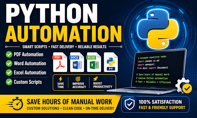 build python automation tools for PDF, word and excel tasks