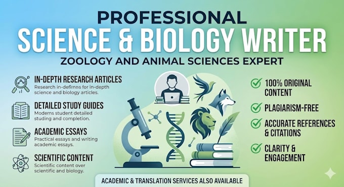 write SEO friendly biology and general science content