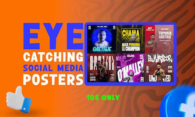 eye catching social media posters for your platforms