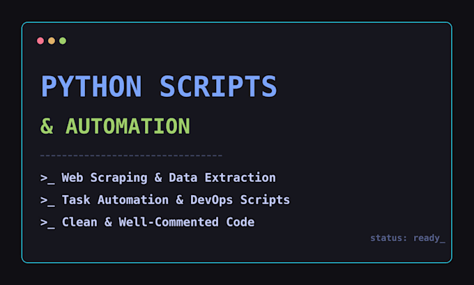 develop a custom python script for automation