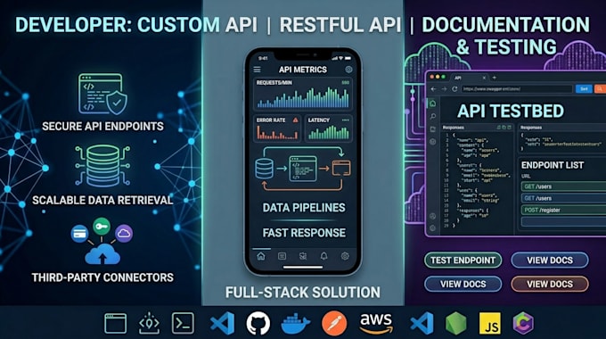 develop a secure custom rest API with full documentation