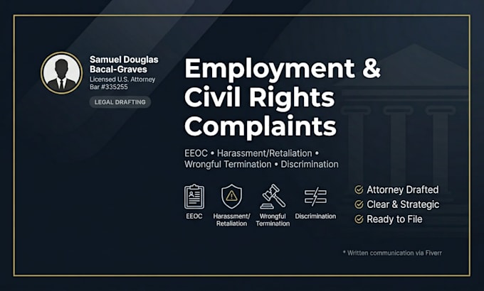 draft a race, gender, or disability discrimination claim