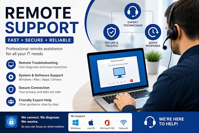 troubleshoot windows PC and provide remote IT support