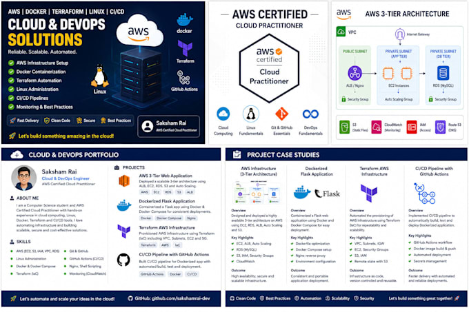 setup AWS cloud infrastructure and devops automation