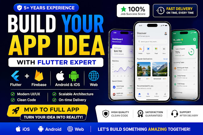 build mobile app development app developer flutter react native ai app creation