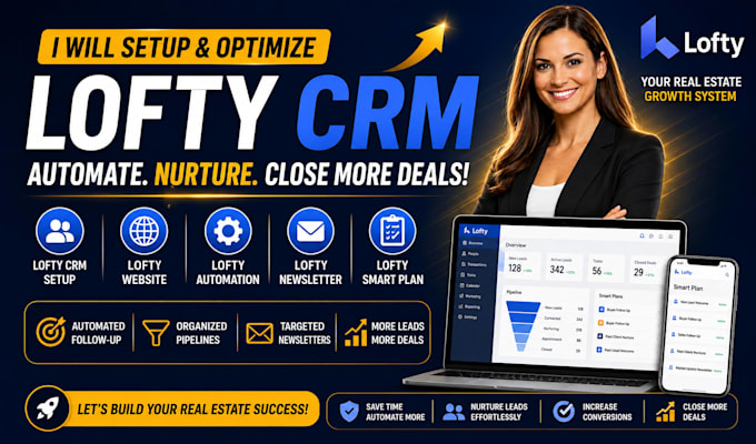 setup lofty CRM lofty website lofty automation lofty newsletter lofty smart plan