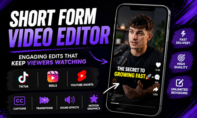 be your short form video editor for tiktok, reels and yt shorts