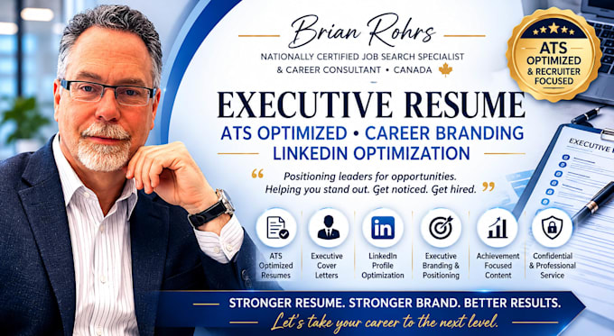 write ats optimized executive resume CV linkedin profile