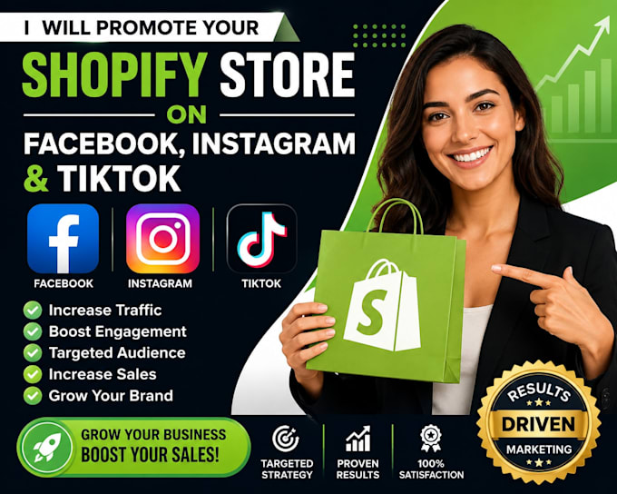 promote your shopify store on facebook instagram and tiktok