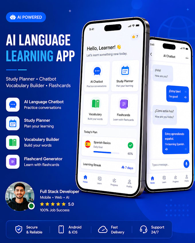 build language learning app kid study planner elearning translator flashcard app