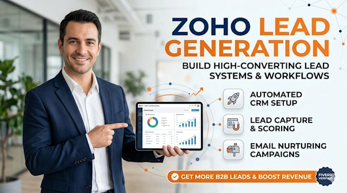 setup zoho CRM lead generation zoho forms andemail marketing