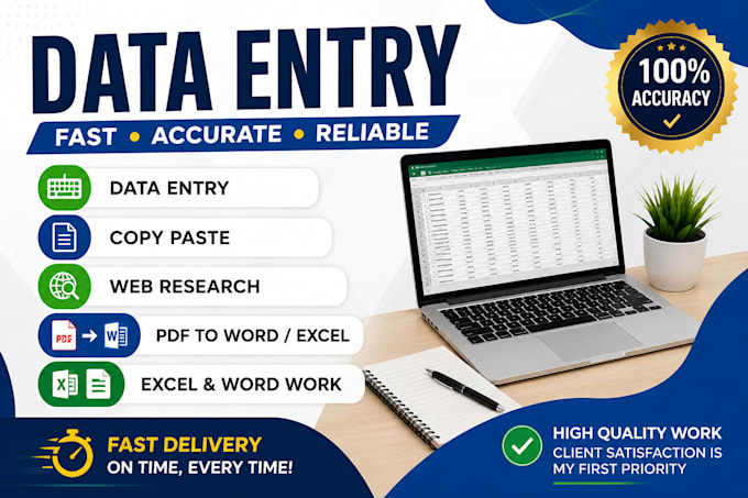 do data entry, data typing, copy paste and ms word work