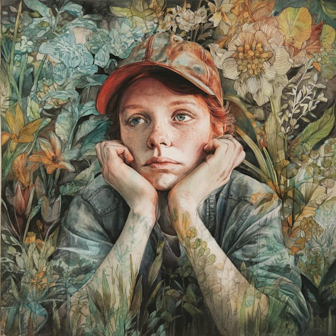 paint a unique watercolor portrait