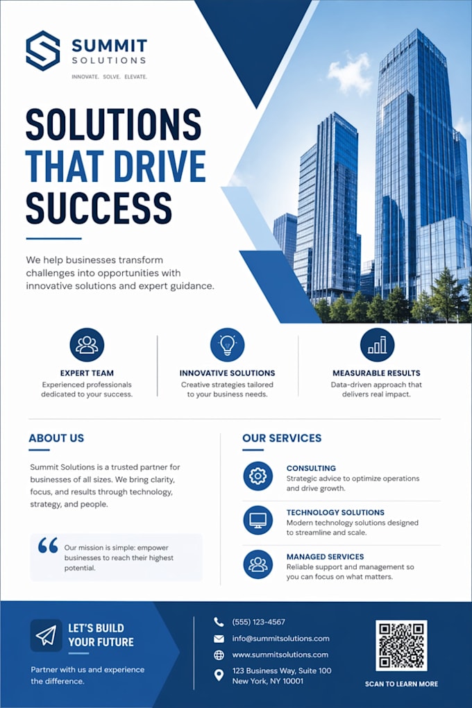 create a corporate flyer