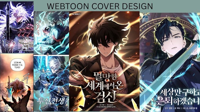 webtoon cover, graphics novel, comic cover, manga cover, webcomic comic book