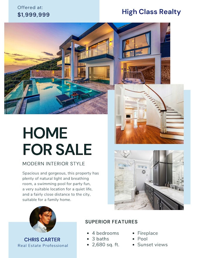 design gorgeous real estate flyer