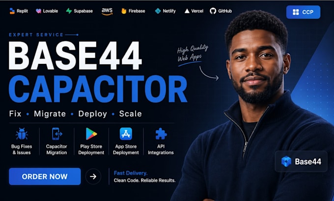 build and fix your base44 app, capacitor ios android mvp
