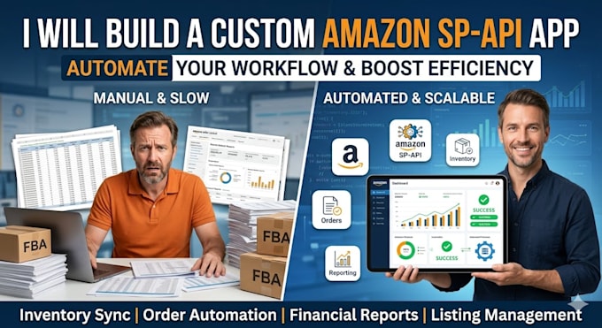 build a custom amazon sp API app and automate your seller workflow
