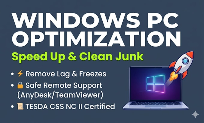 optimize, clean, and speed up your slow windows PC remotely
