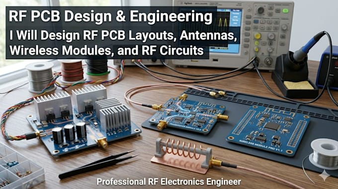 design rf pcb layouts, antennas, wireless modules, and rf circuits design