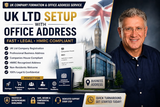 uk company formation, setup ltd with office address
