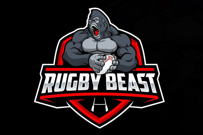 create unique mascot rugby team logo