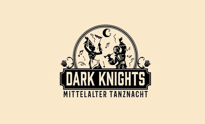 design traditional dynamic dark knights logo