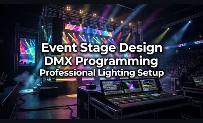 provide event stage design, dmx programming and setup for your lighting design