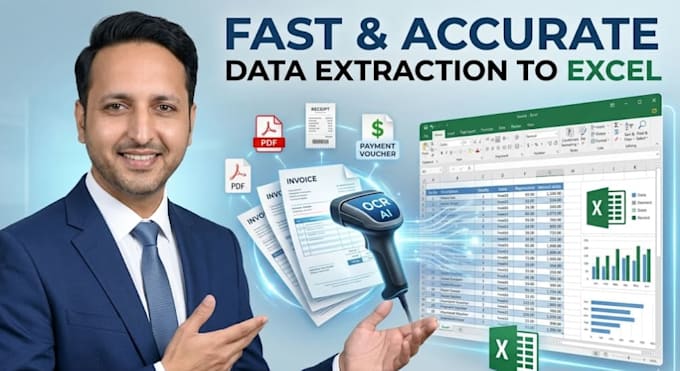 extract data from invoice receipt payment voucher into excel using ocr ai