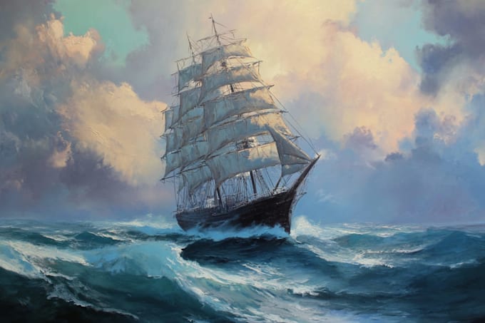 create ship oil painting for you
