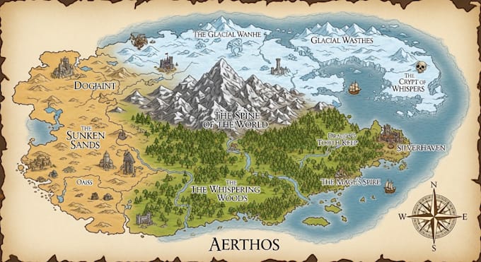 create a fantasy map for you