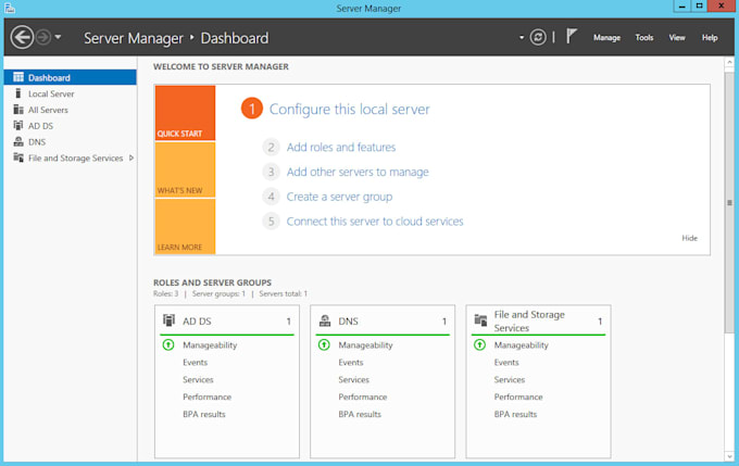 set up esxi, windows server, and domain controller