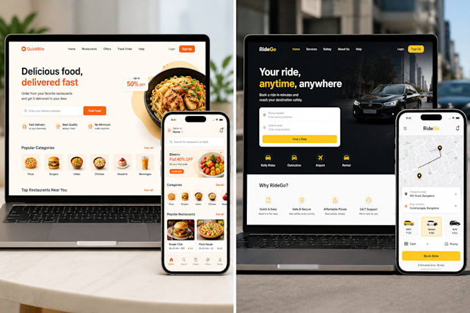 develop a professional website and mobile app for your business